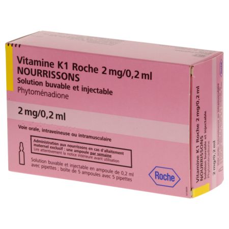 VIT K1 2MG/0,2ML CHEPLA NOUR AMP 5