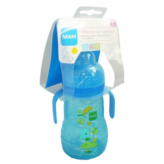 BIB MAM TRANSI GARCON SILIC 220ML