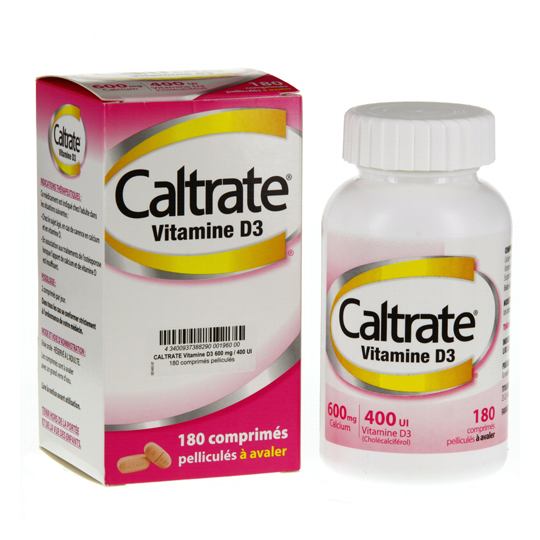 CALTRATE D3 600MG/400UI CPR 180