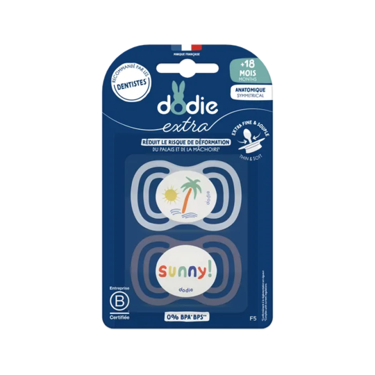 Dodie Sucette Anatomique F5 Fine +18mois X2