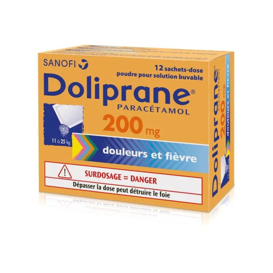 DOLIPRANE 200MG SACHET 12