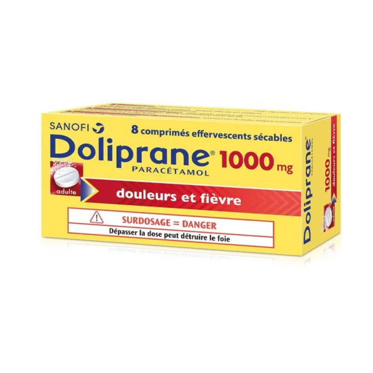 DOLIPRANE 1 000MG CPR EFF SEC 8