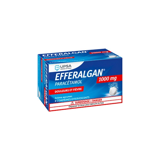 EFFERALGAN 1 000MG CPR EFF 8