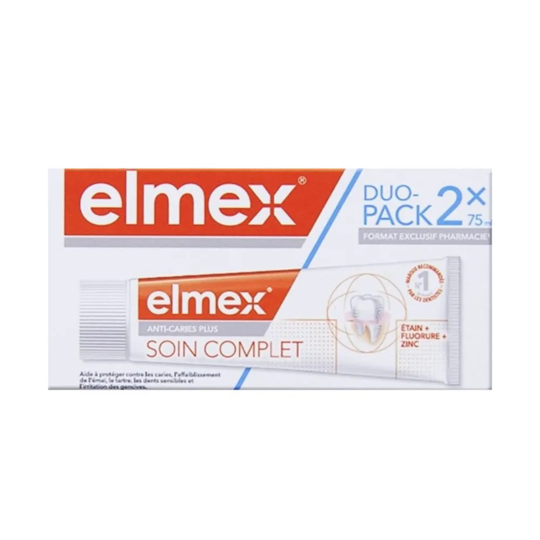 ELMEX DENT SOIN COMPLET 75ML DUO