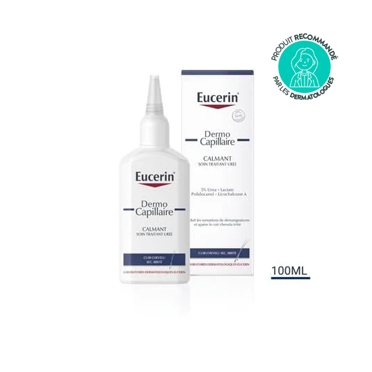 Eucerin soin traitant calmant 5 % uree + lact, 250 ml d'émulsion fluide pour application locale