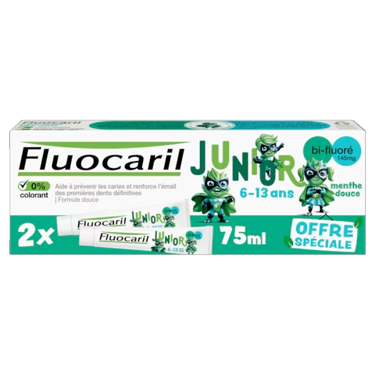FLUOCARIL JUNIOR GEL MENTHE 75MLX2