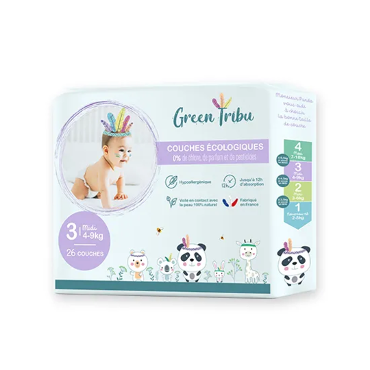 GREEN TRIBU COUCHE 4-9KG T3 26