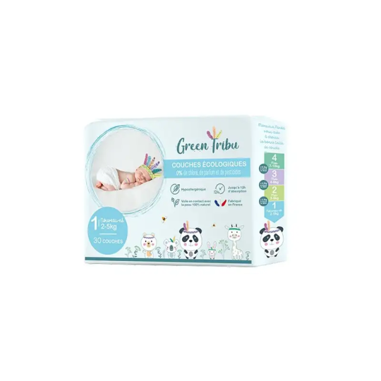 Green Tribu Couches Bebe Nouveau Ne T1 2/5kg 30