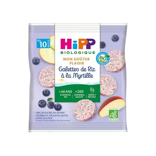 HIPP GALETTE RIZ/MYRTILLE 30G