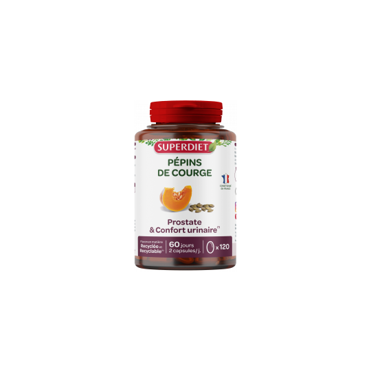 SUPERDIET PEP/COURGE HLE CAPS120