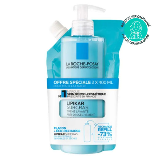 LIPIKAR SURGRAS LAVANT 400ML+RECH