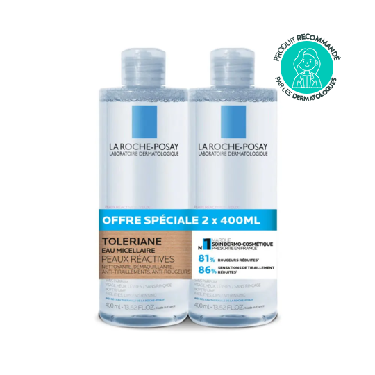 La Roche Posay Eau Micellaire Peaux Reactives Promo +10% 2x400ml