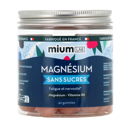 Mium Lab Magnesium Sans Sucre Gummies 42