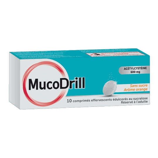 MUCODRILL 600MG CPR EFF ORANG 10