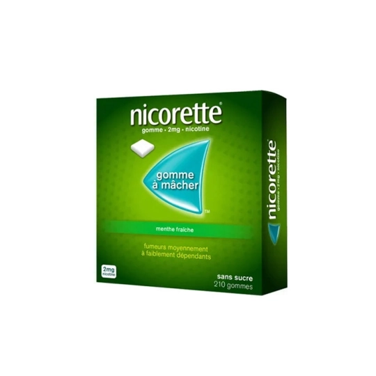 NICORETTE 2MG GOMME MENT FR SS 210