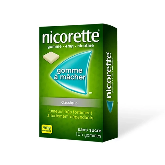 NICORETTE 4MG GOMME SS 105