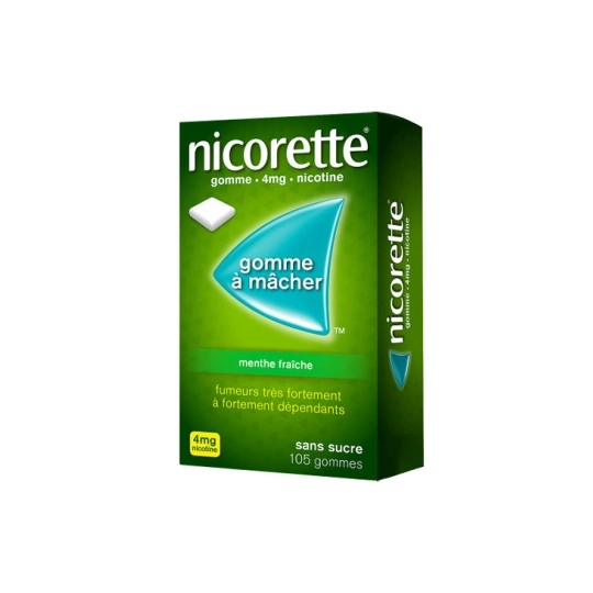 NICORETTE 4MG GOMME MENT FR SS 105
