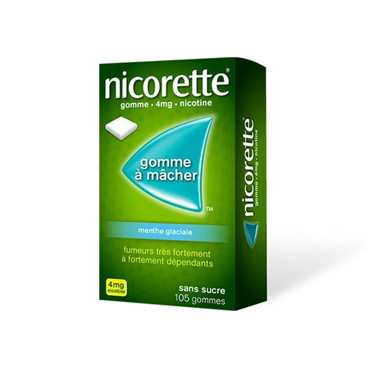 NICORETTE 4MG GOMME MENT GL SS 105