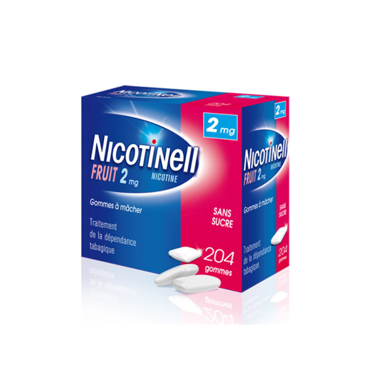 NICOTINELL 2MG GOMME FRUIT S/S204
