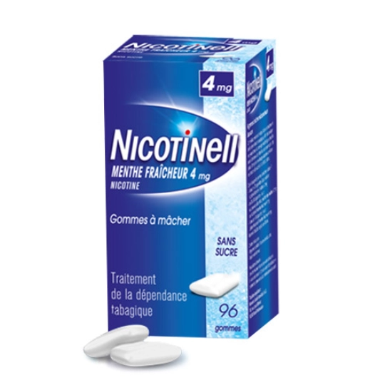 NICOTINELL 4MG GOMME MENTHE S/S 96