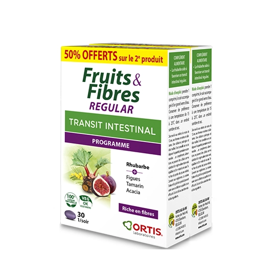 Ortis Fruits Fibres Regular Comprime 30 X2 50% 2em