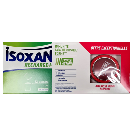 ISOXAN RECHARG+ PDR SACH12+BOUGIE