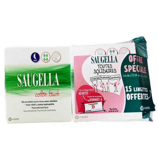 SAUGELLA COT TOUCH SERV NT14 X2+OF