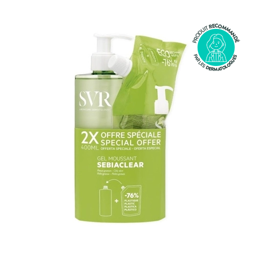 SVR SEBIACLEAR GEL MOUS400ML+RECH
