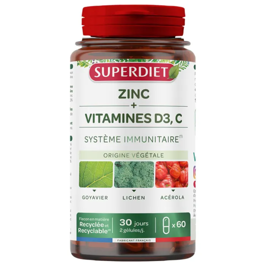 SUPERDIET ZINC VITD3 VITC GEL60
