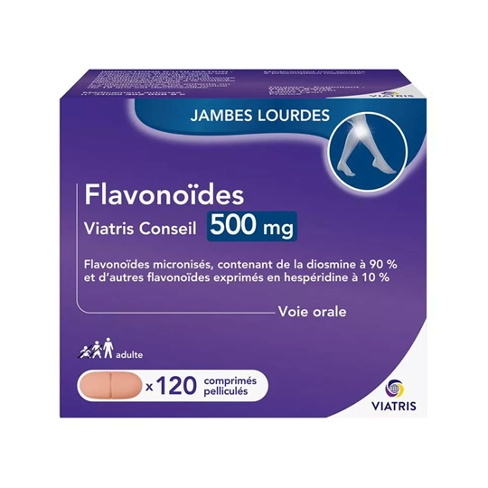 FLAVONOIDES 500MG VIATRIS CPR 120
