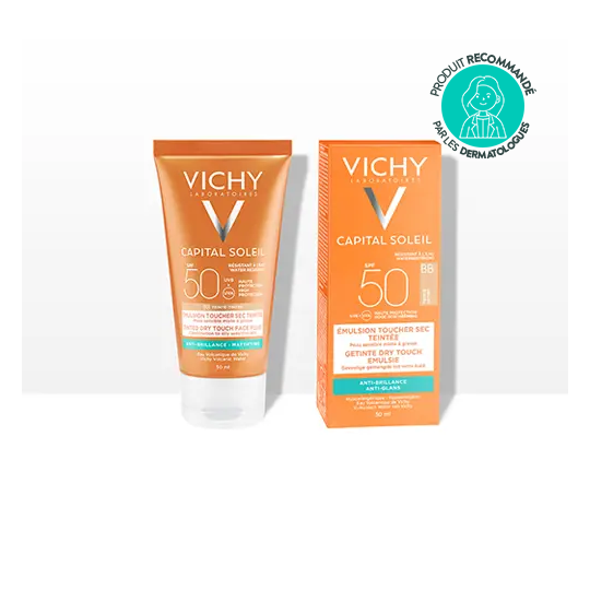 Vichy capital soleil spf 50+ bb emulsion ip 50+, 50 ml d'émulsion fluide pour application locale
