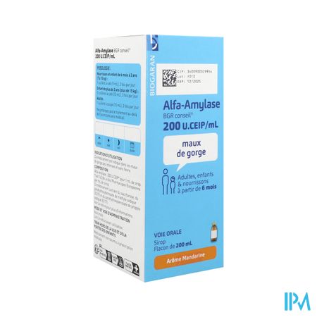 Alfa Amylase Bgr Conseil 200u Ceip/ml Sirop 200ml + Mesure