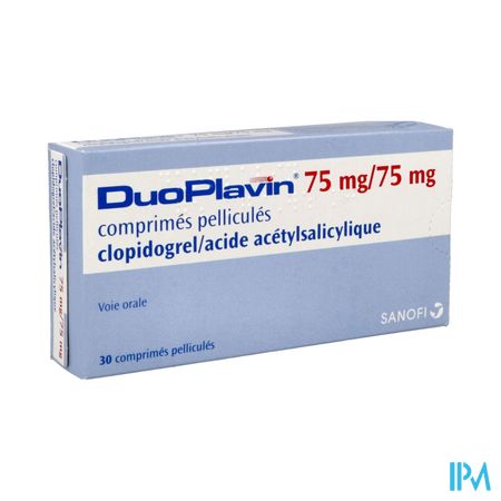 Duoplavin 75mg/ 75mg Comprime Plaqu Alu 30 — Pharmacie Européenne 24/24 by Nexum