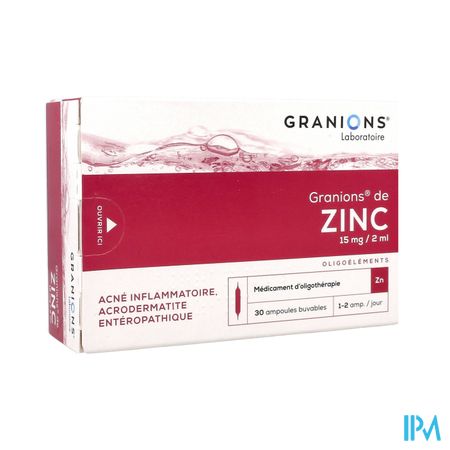 GRANIONS ZN 15MG/2ML S BUV 30AMP/2ML