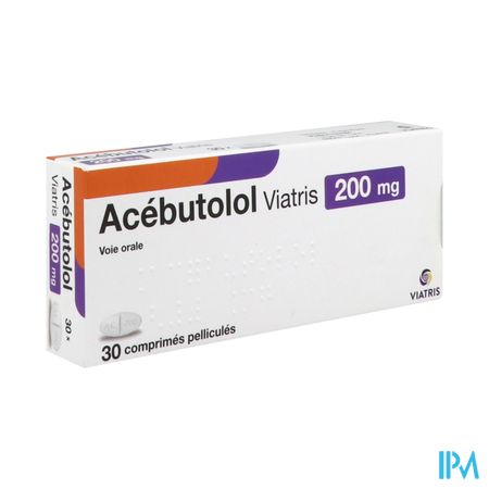 Acebutolol Viatris 200mg Comprime 30 — Pharmacie Européenne 24/24 by Nexum