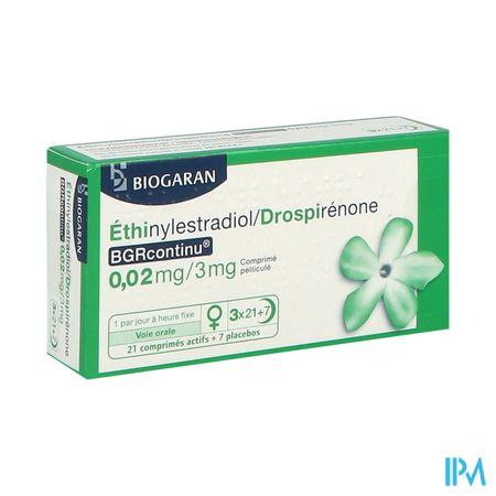 Ethinylestradiol Drospirenone Bgr Continu 0mg02/3mg Comprime 28 X3
