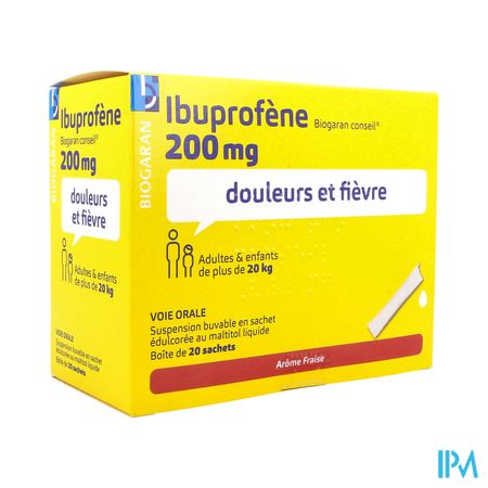 Ibuprofene Biogaran Conseil 200mg Suspension Buvable 10ml 20