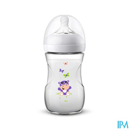 Avent Biberon Natural 2.0 Hippopotame 260ml Scf070/22