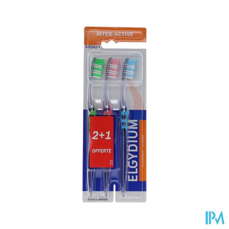 Elgydium Interactive Brosse A Dents Medium X2 + 1
