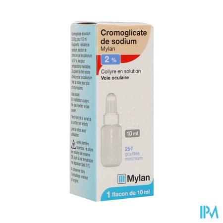CROMOGLICATE 2% VIATRIS COL 10ML