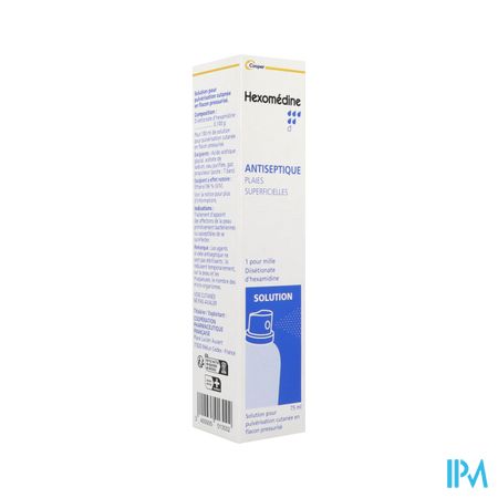 HEXOMEDINE 1 POUR MILLE PULV 75ML