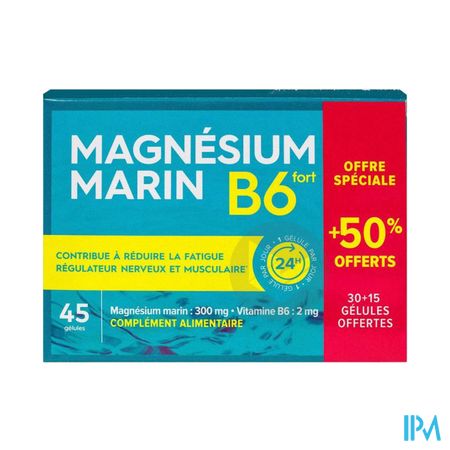 Pharmascience Magnesium Marin B6 Fort Gelule 30 + 15 Offerte