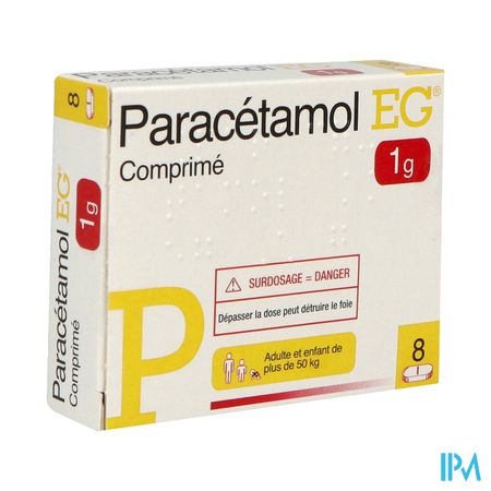 PARACETAMOL 1G EG CPR 8