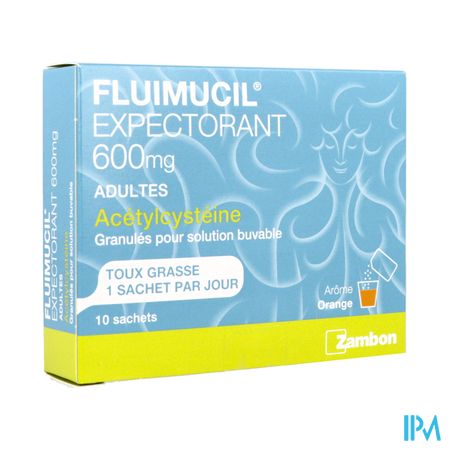 FLUIMUCIL ACETYL 600mg Glé buv adultes 10Sach