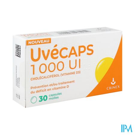 UVECAPS 1 000UI CAPSULE MOLLE 30