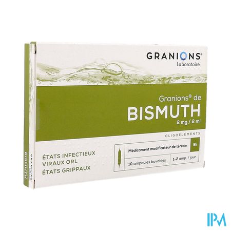 Granions Bismuth 2mg/2ml Solution Buvable Ampoule 2ml 10