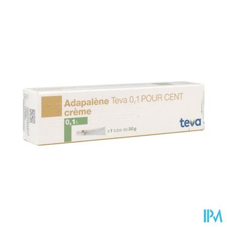 Adapalene Teva 0.1% Creme 30g — Pharmacie Européenne 24/24 by Nexum