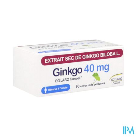 Ginkgo Eg Labo Conseil 40mg Comprime 90