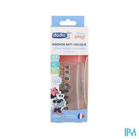DOD BIB INIT+270ML MINNIE 0-6M
