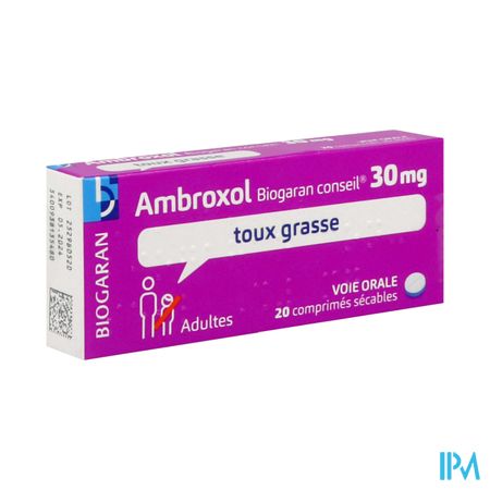 AMBROXOL 30MG BIOG CONS CPR SEC 20